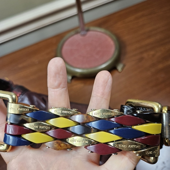 Auth LOUIS VUITTON SNAKESKIN TRIMMED MONOGRAM KALAHARI PM Bag Limited $4800 - Picture 6 of 12